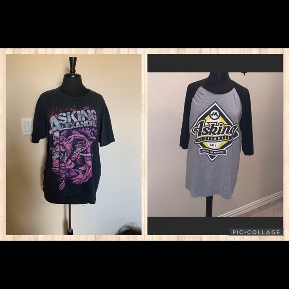 Hot Topic Other - Asking Alexandria Reckless & Relentless Baseball T & Purple Monster T-shirt